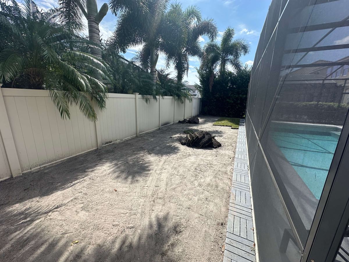 Palmetto St. Augustine pool-side backyard in Four Corners FL before